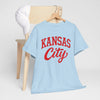 Light Blue Kansas City Varsity Vintage Script Tee