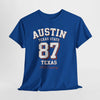 Lavender Austin Texas State 87 Graphic T-Shirt – Vintage Varsity City Streetwear Tee