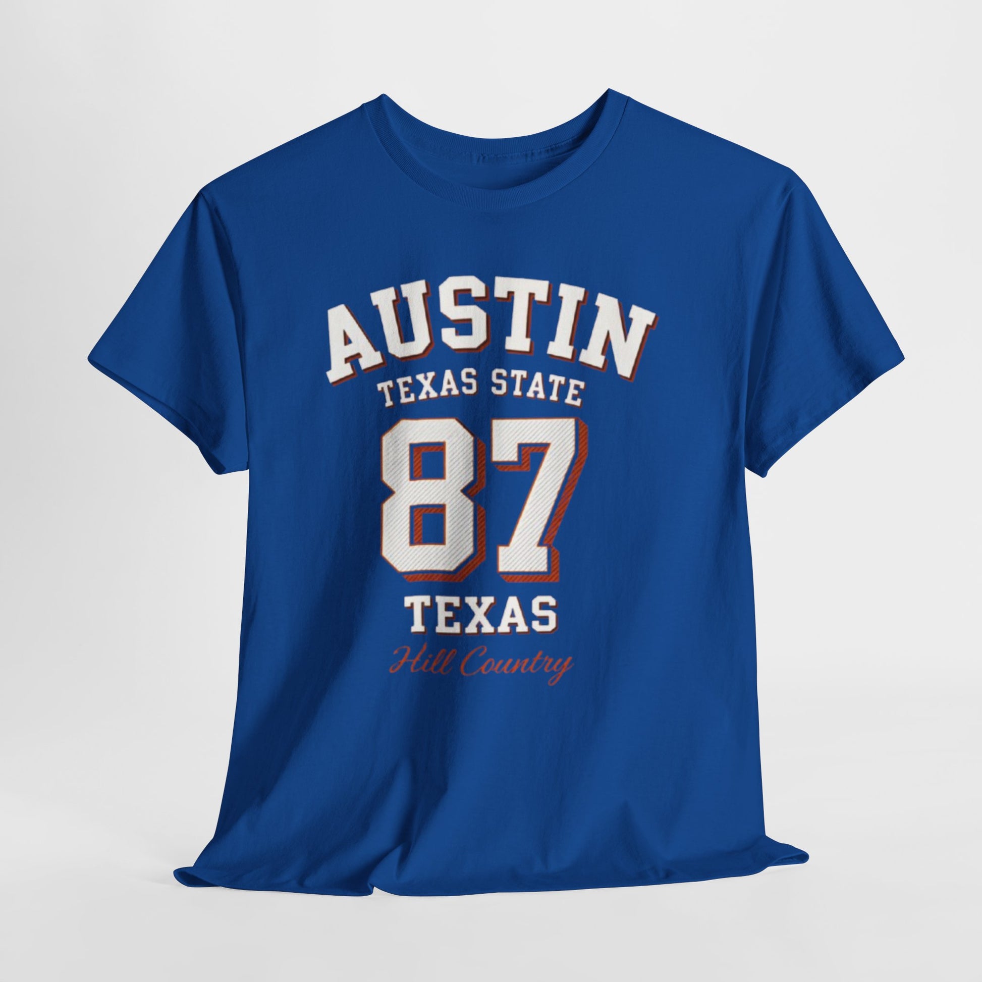 Lavender Austin Texas State 87 Graphic T-Shirt – Vintage Varsity City Streetwear Tee