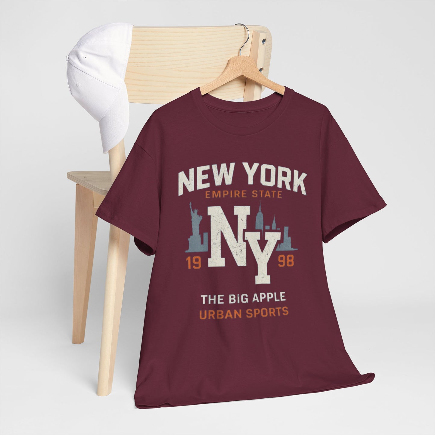 New York NY The Big Apple Tee — Empire State Urban Sports Graphic T‑Shirt (1998)