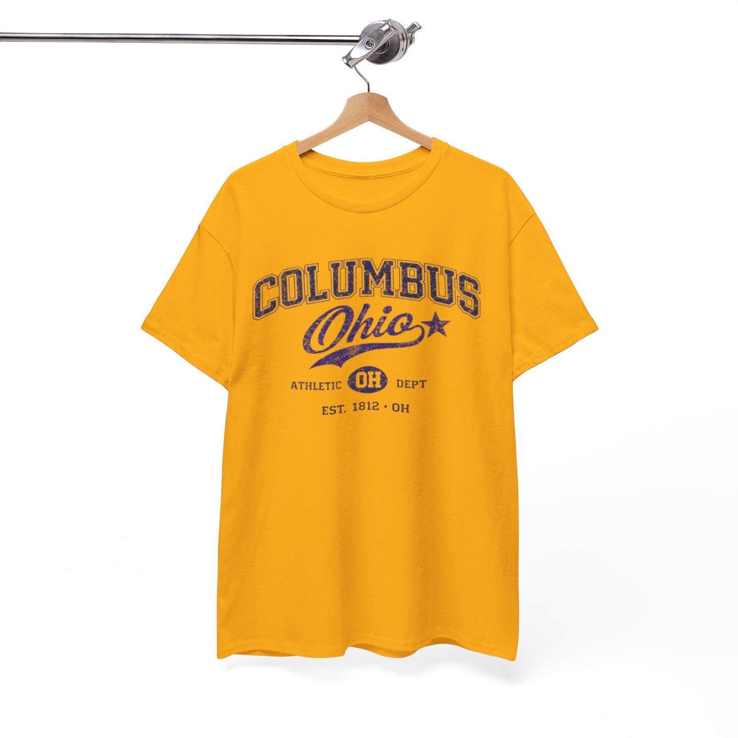 White Smoke Columbus Ohio Athletic Tee – Vintage Collegiate Graphic T-Shirt