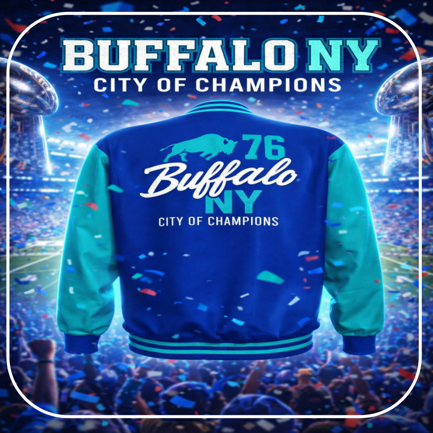 Buffalo NY 76 Varsity Jacket – City of Champions Game Day Style
