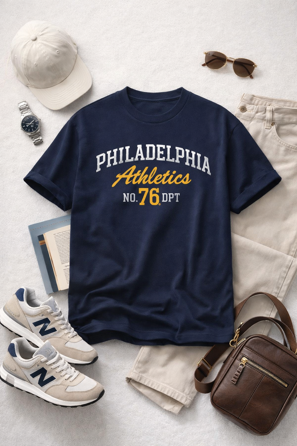 Philadelphia Athletics No. 76 Tee casual streetwear  sports fan 76 dept shirt