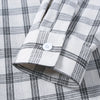 Light Gray Color-Woven Long-Sleeve Shirt