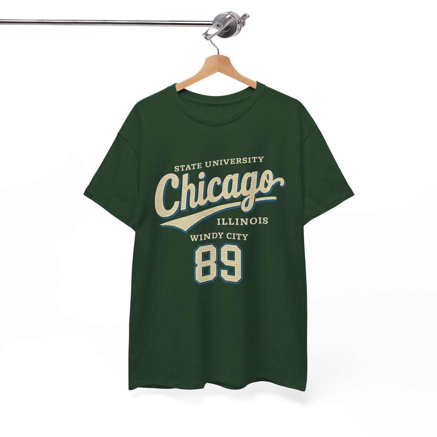 White Smoke Chicago State University 89 T-Shirt – Windy City College Streetwear Tee