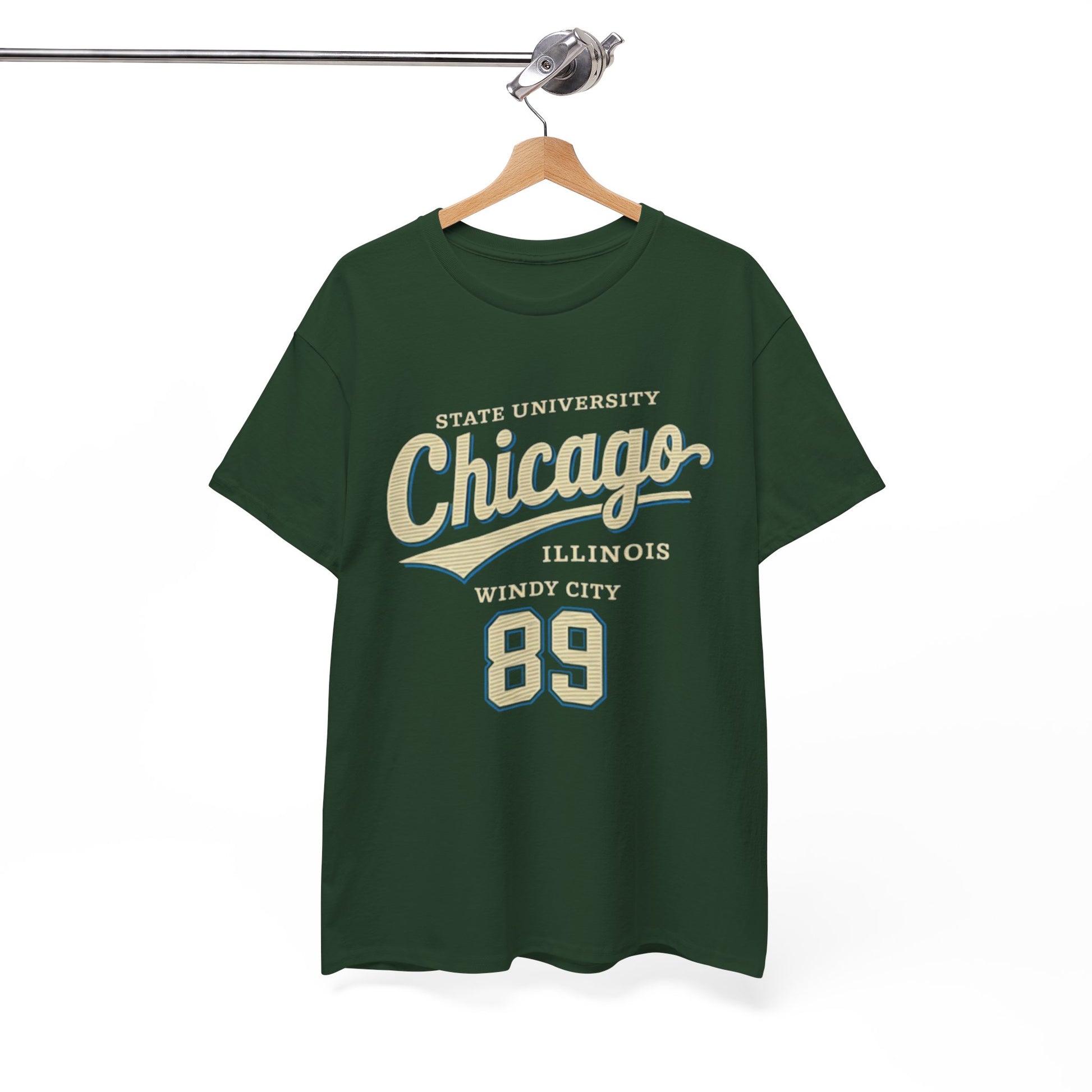 White Smoke Chicago State University 89 T-Shirt – Windy City College Streetwear Tee