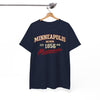 Minneapolis Minnesota 1856 Vintage Graphic Tee – football shirt, casual fan outfit, image 1.0