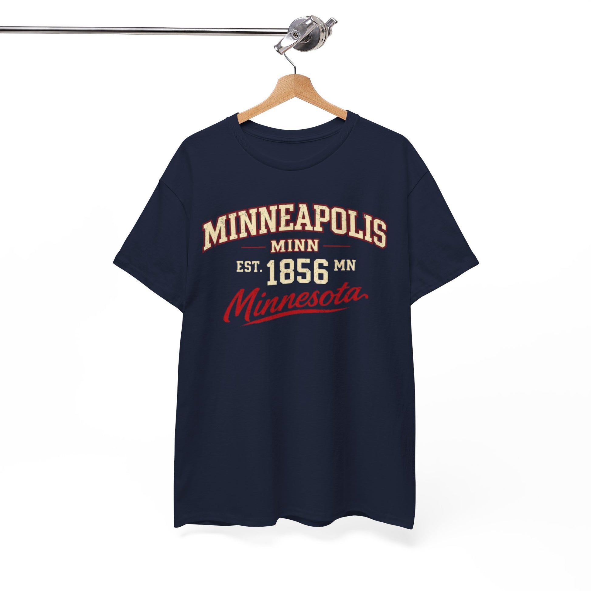 Minneapolis Minnesota 1856 Vintage Graphic Tee – football shirt, casual fan outfit, image 1.0