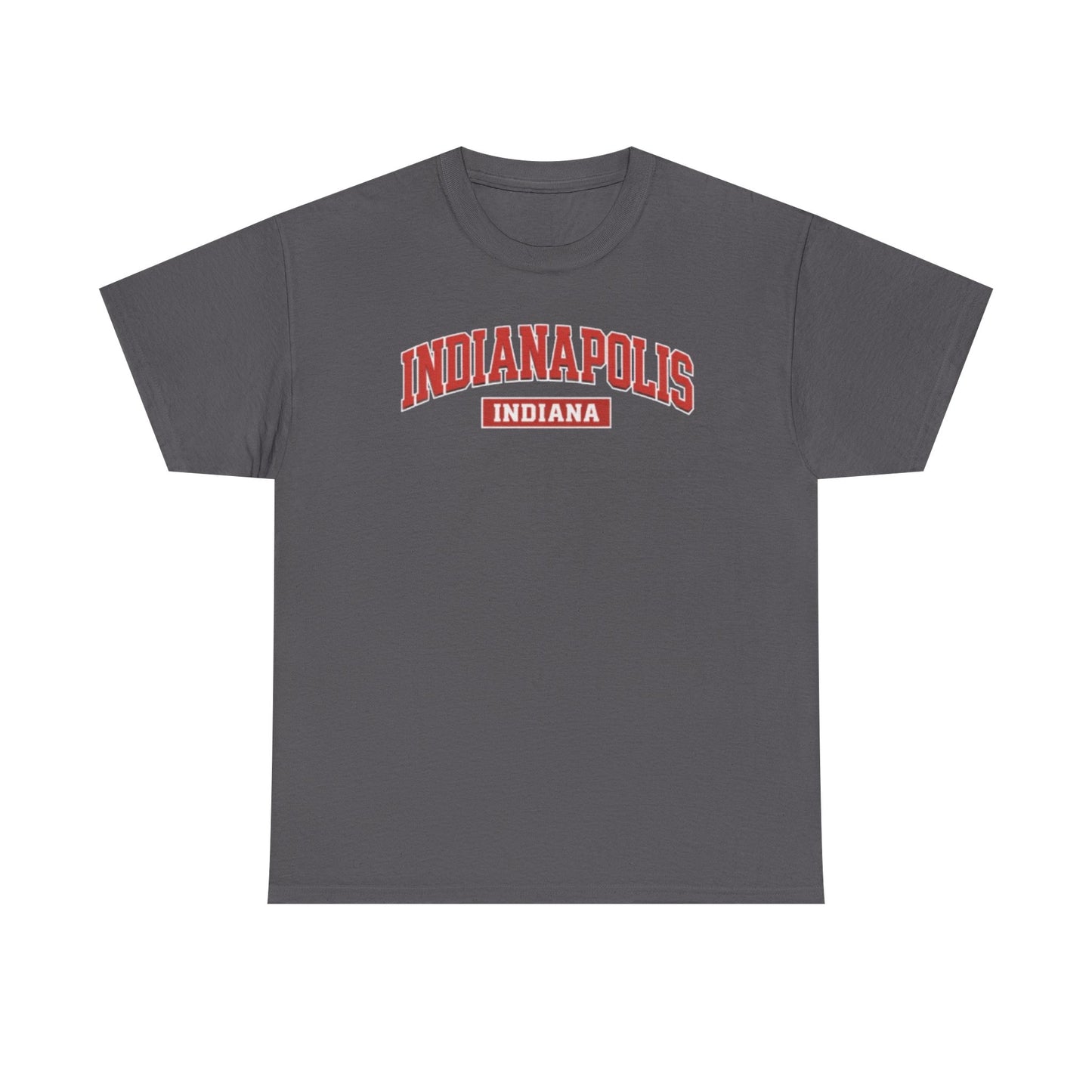 Dim Gray Indianapolis Indiana T-Shirt — Retro Collegiate City Tee