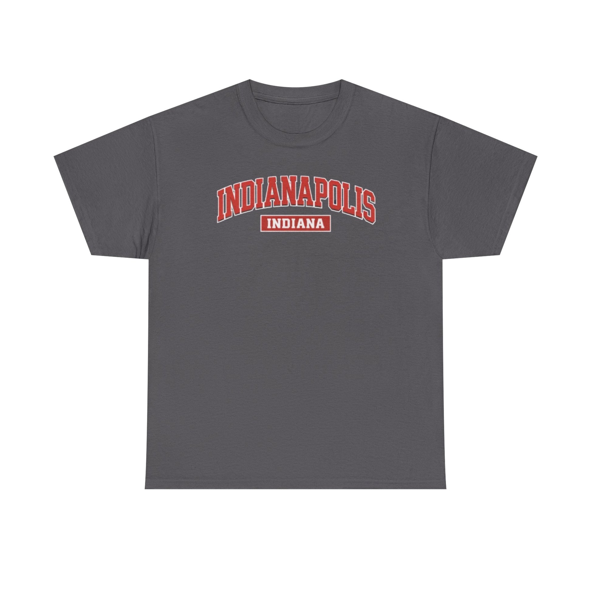 Dim Gray Indianapolis Indiana T-Shirt — Retro Collegiate City Tee