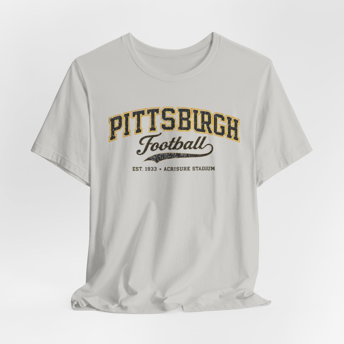 Pittsburgh Football Tee – Vintage Collegiate Crewneck T-Shirt