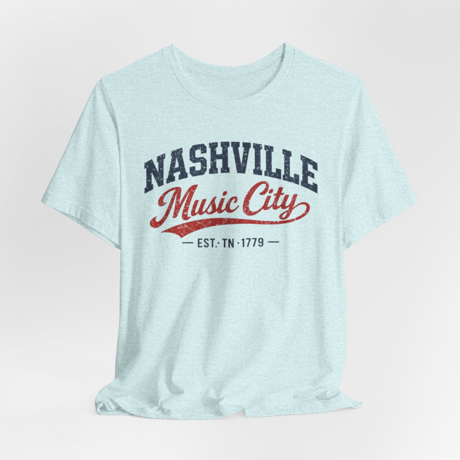 Lavender Nashville Music City T Shirt Vintage 90s Varsity Style — Vintage Americana Tour Tee