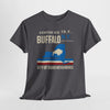 Lavender Buffalo NY City of Good Neighbors T-Shirt — Retro New York State Silhouette Tee
