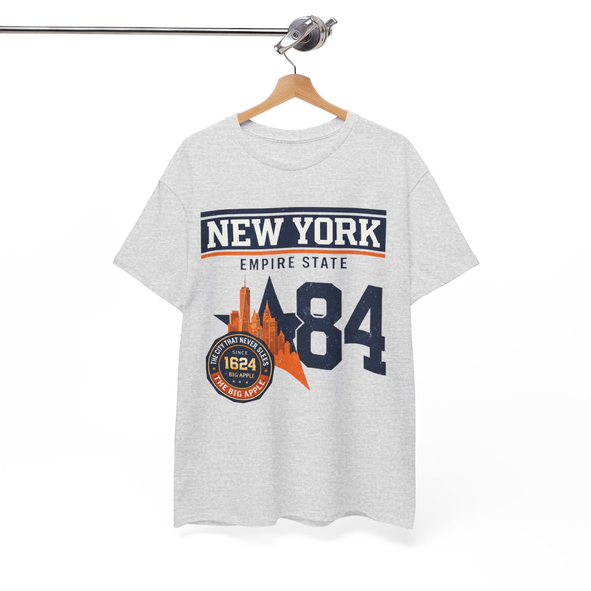 White Smoke New York Empire State '84 Graphic Tee — Vintage City Skyline T‑Shirt