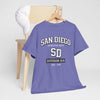 Light Slate Gray San Diego SD T Shirt – Division 619 Athletic California Streetwear Tee
