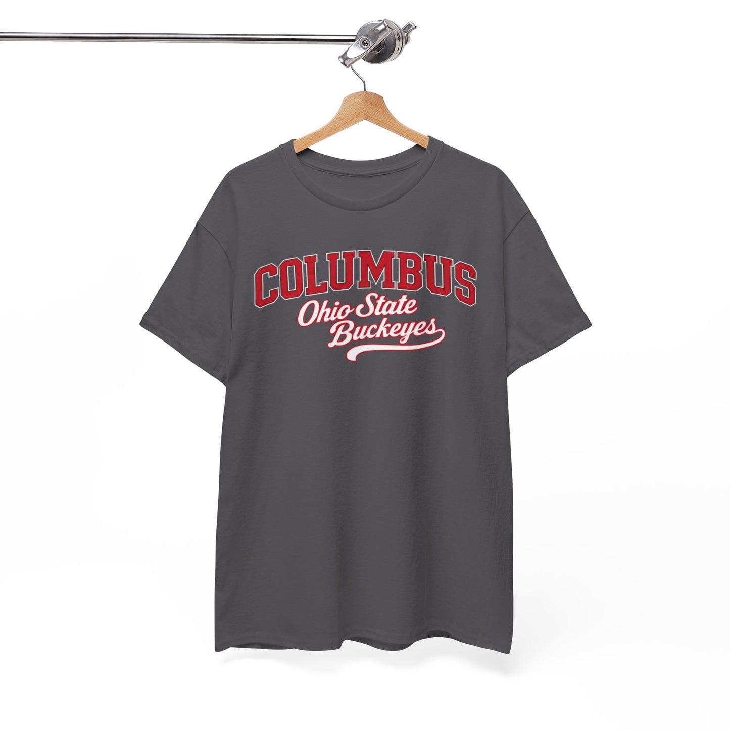 White Smoke Columbus Ohio Varsity T-Shirt – Retro College Style Streetwear Tee