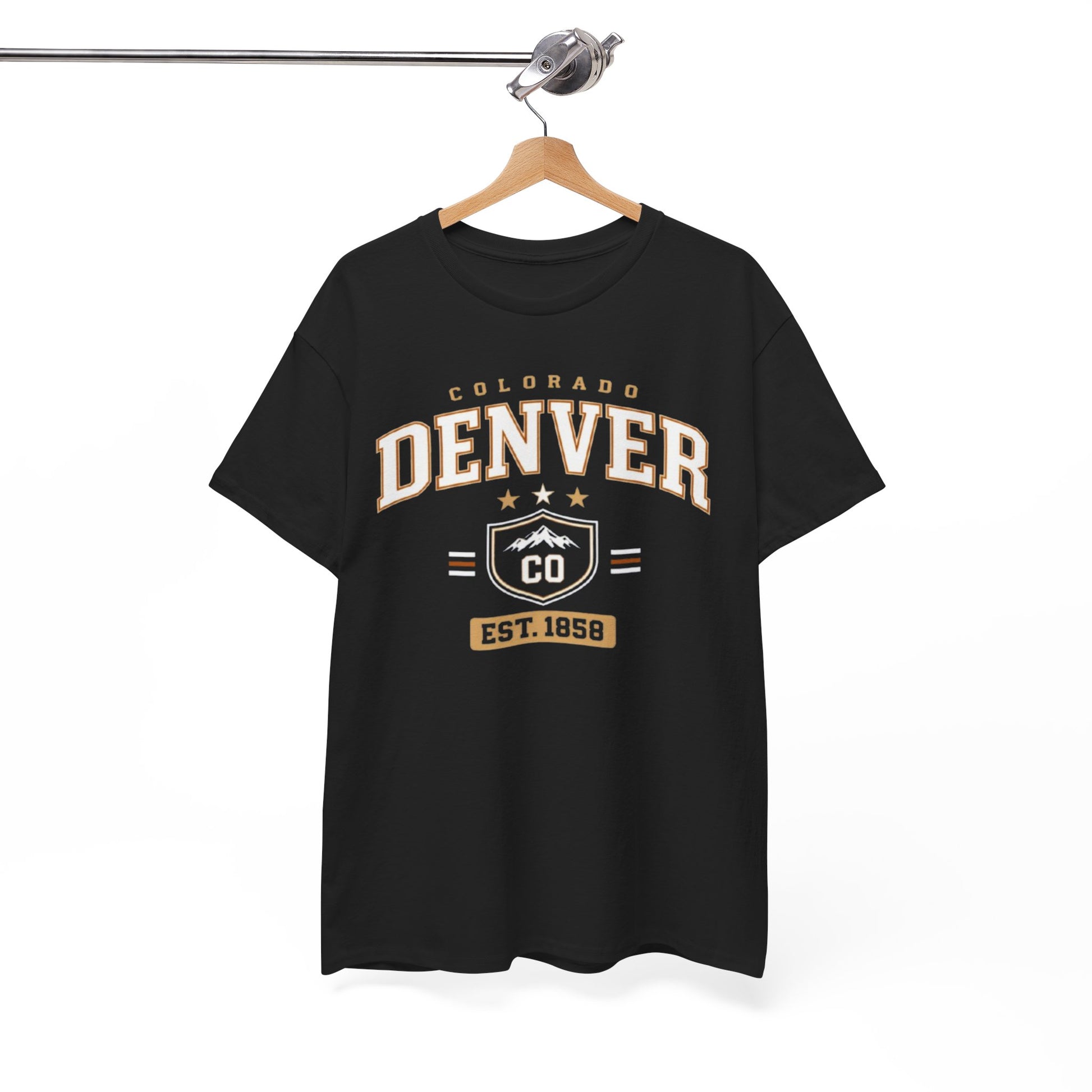 White Smoke Denver Colorado Vintage Tee — EST. 1858 City Sports T-Shirt