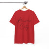 Kansas City Script Tee — Minimalist City Name T‑Shirt – breathable comfort wear, football shirt, image 1.0