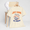 Antique White New York Baseball T-Shirt — "Just Swing, Play Hard, Enjoy, Hit Homers" Graphic Tee