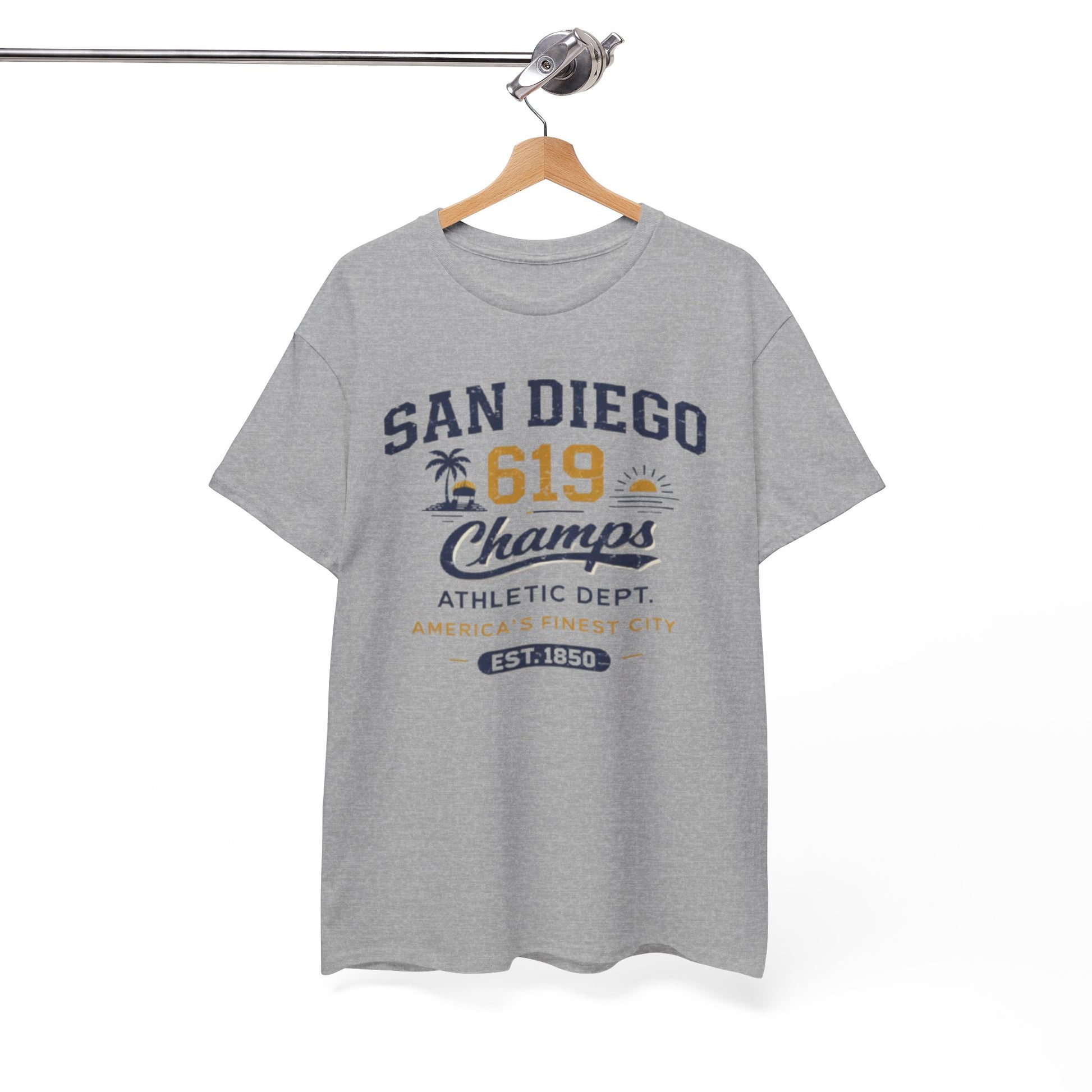 White Smoke San Diego 619 Champs T-Shirt city beach vibe tee
