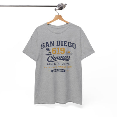 White Smoke San Diego 619 Champs T-Shirt city beach vibe tee