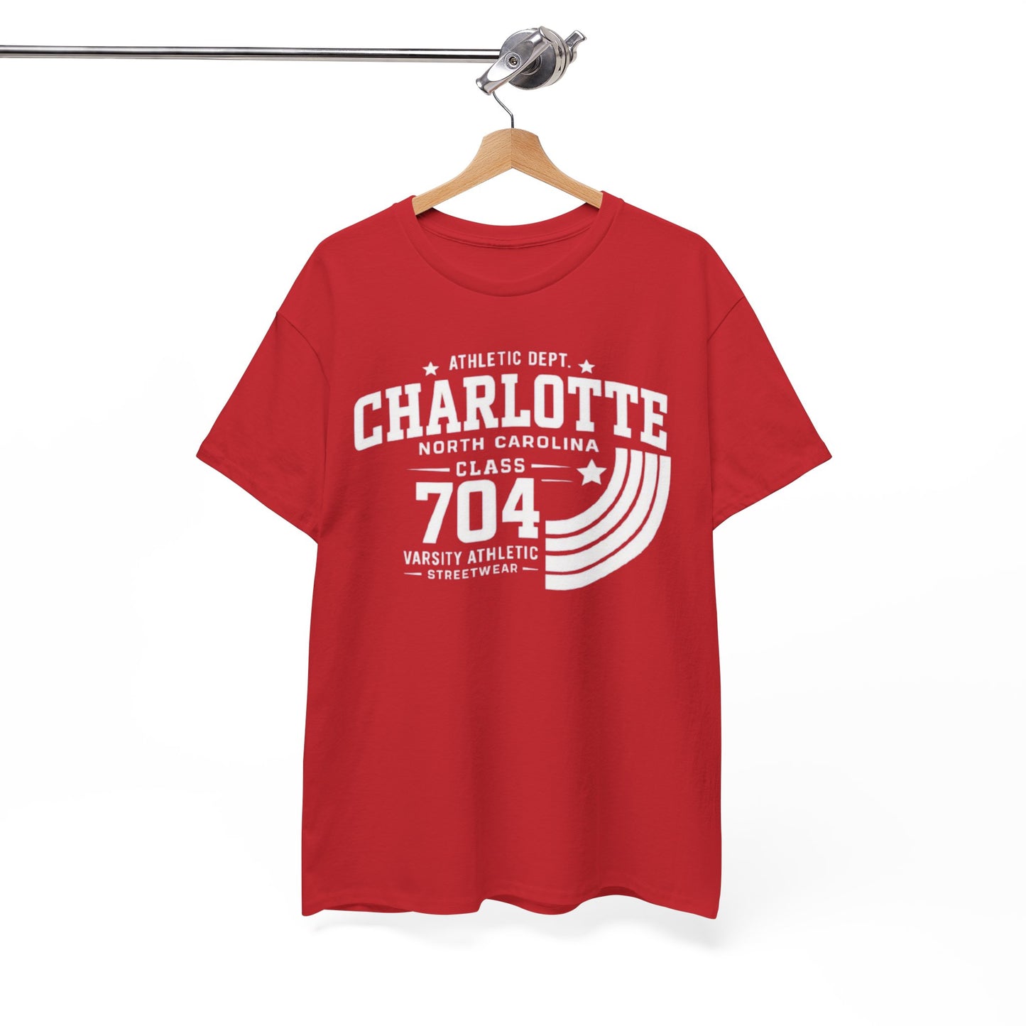 Charlotte 704 Varsity Athletic Streetwear T Shirt –  College Graphic Tee