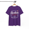 White Smoke Boston Champs T-Shirt — The Hub City Athletic Tee (Massachusetts 617)