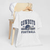 Lavender Cowboys Football Tee — Retro 1960 Helmet Short Sleeve Shirt