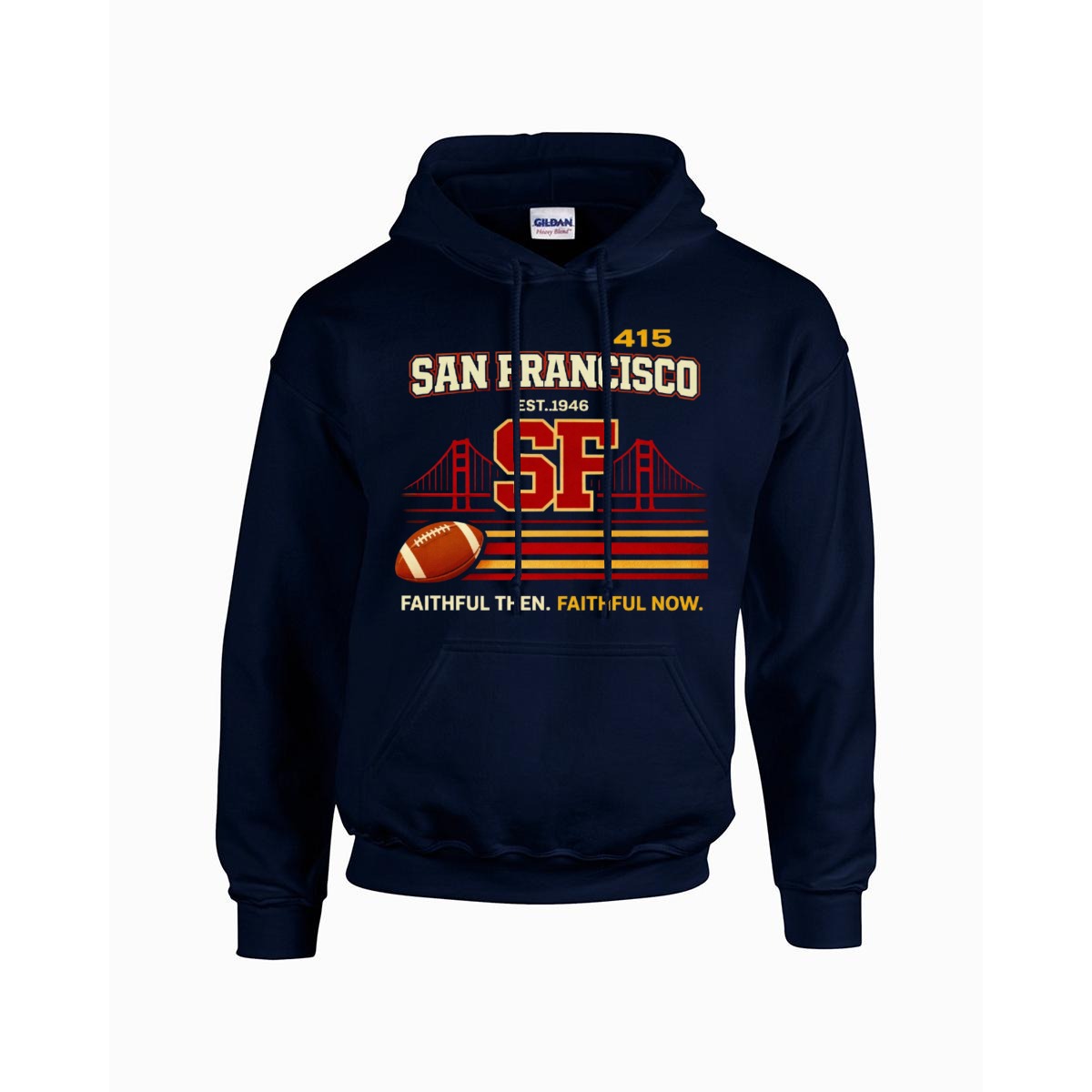 San Francisco football Hoodie  |Gildan 18500  athletic aesthetics – casual fan outfit, casual fan outfit, image 1.0