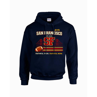 San Francisco football Hoodie  |Gildan 18500  athletic aesthetics – casual fan outfit, casual fan outfit, image 1.0
