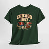 Dark Slate Gray Chicago 1987 Vintage Sports T-Shirt – Retro Baseball and Football Graphic Tee