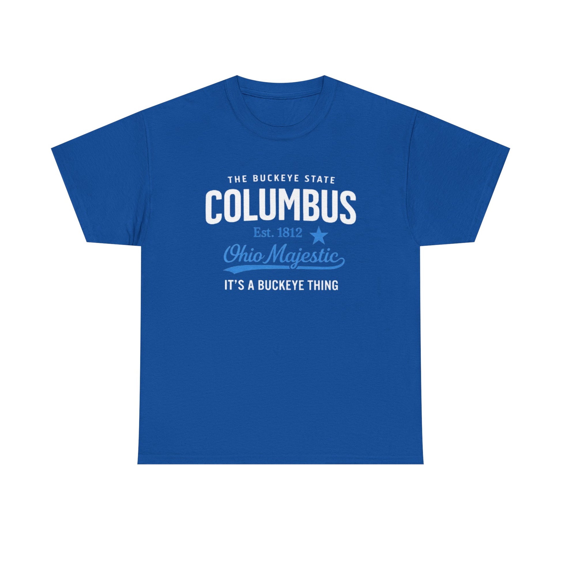 Dark Slate Blue Columbus Ohio Majestic Tee — "It's a Buckeye Thing" City  T-Shirt