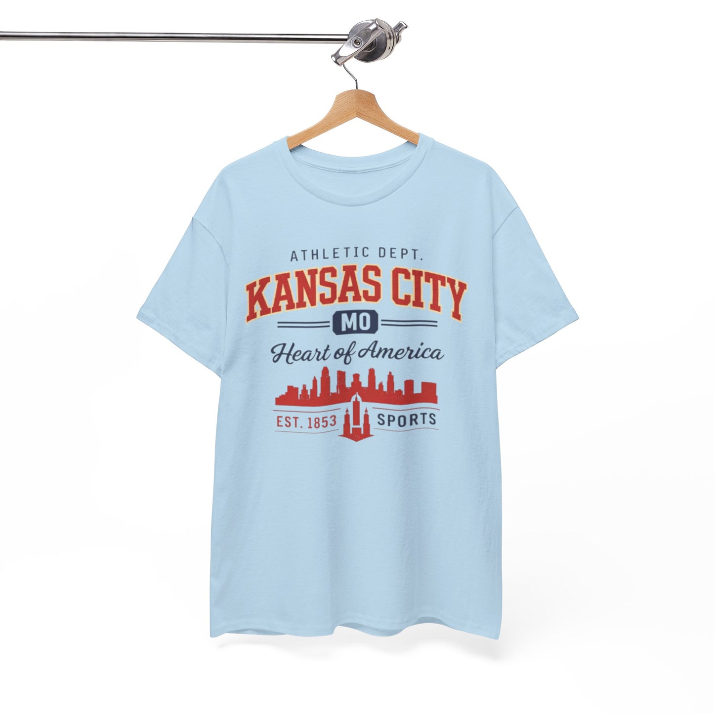 White Smoke Kansas City MO Skyline T-Shirt — Heart of America Athletic Tee