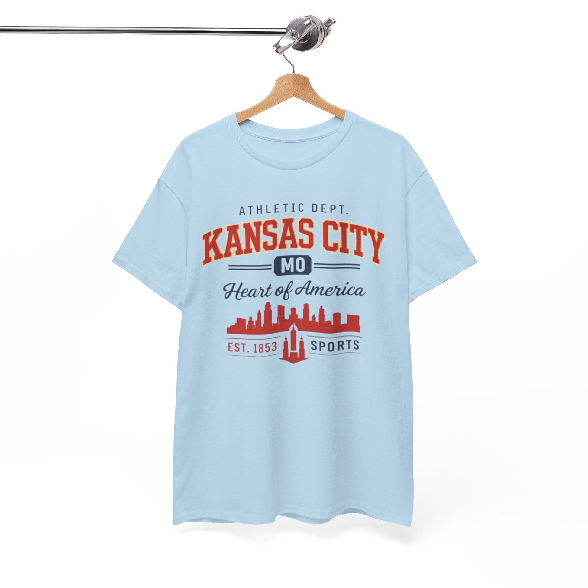 White Smoke Kansas City MO Skyline T-Shirt — Heart of America Athletic Tee