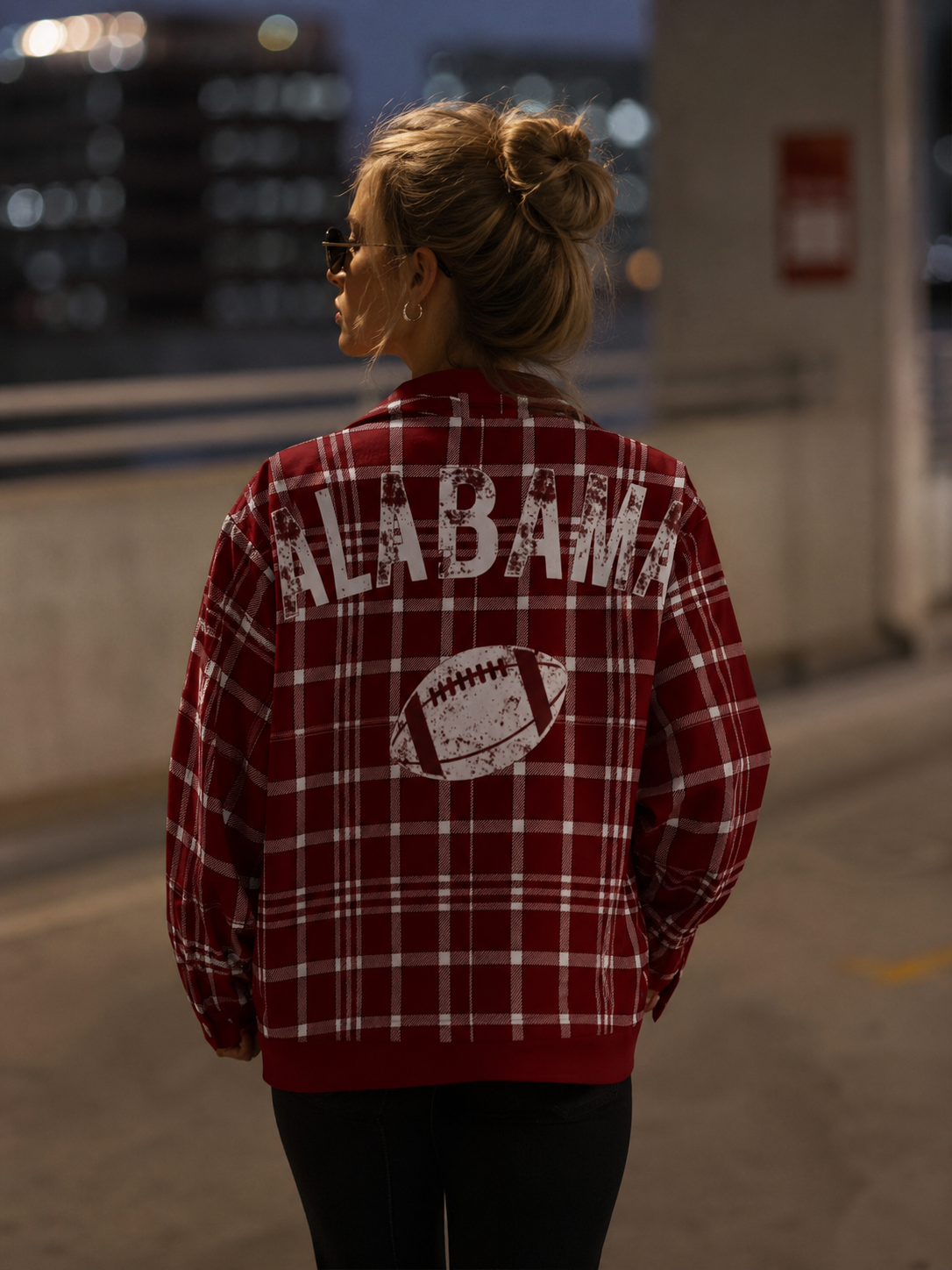 Alabama Crimson Tide Plaid Game Day Jacket – Vintage Football Streetwear streetwear fashion product image 4