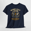 Lavender Windy City Labor Chicago Industrial District T-Shirt – Vintage Worker Graphic Tee