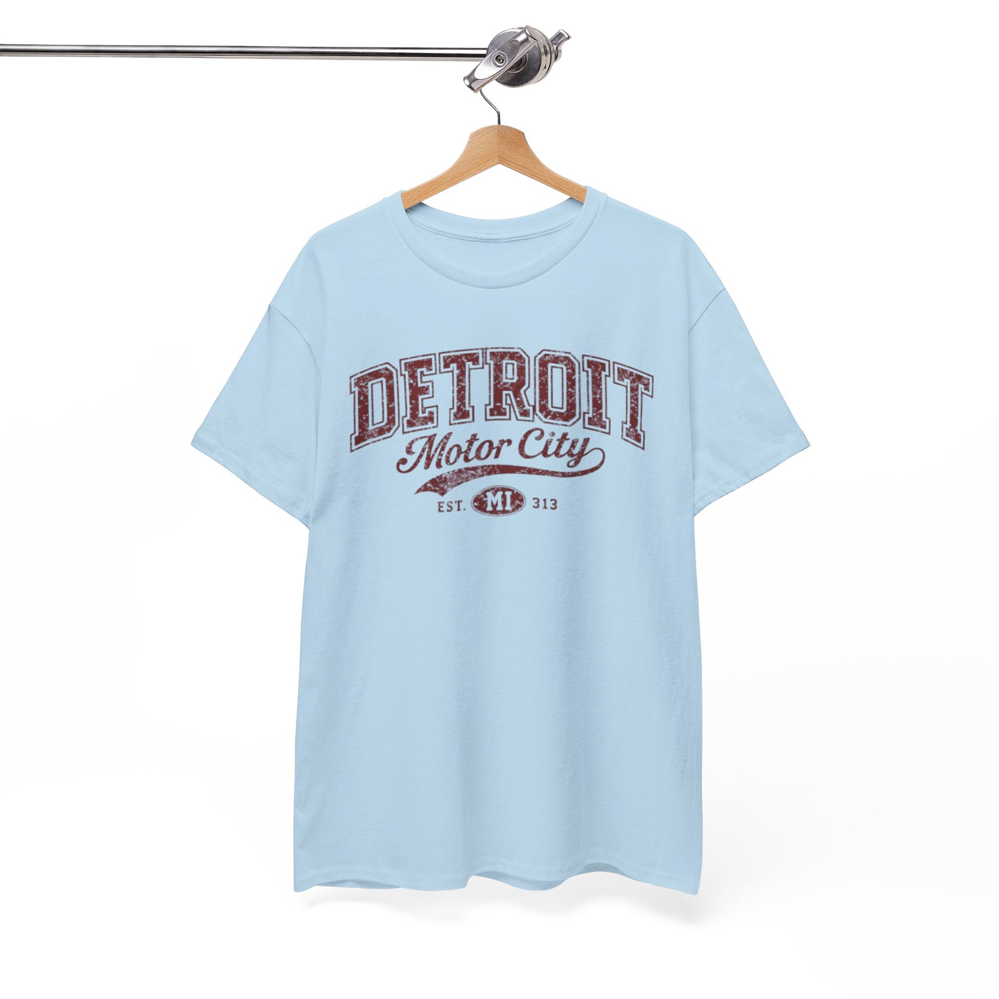White Smoke Detroit Motor City T‑Shirt — Vintage Automotive Graphic Tee