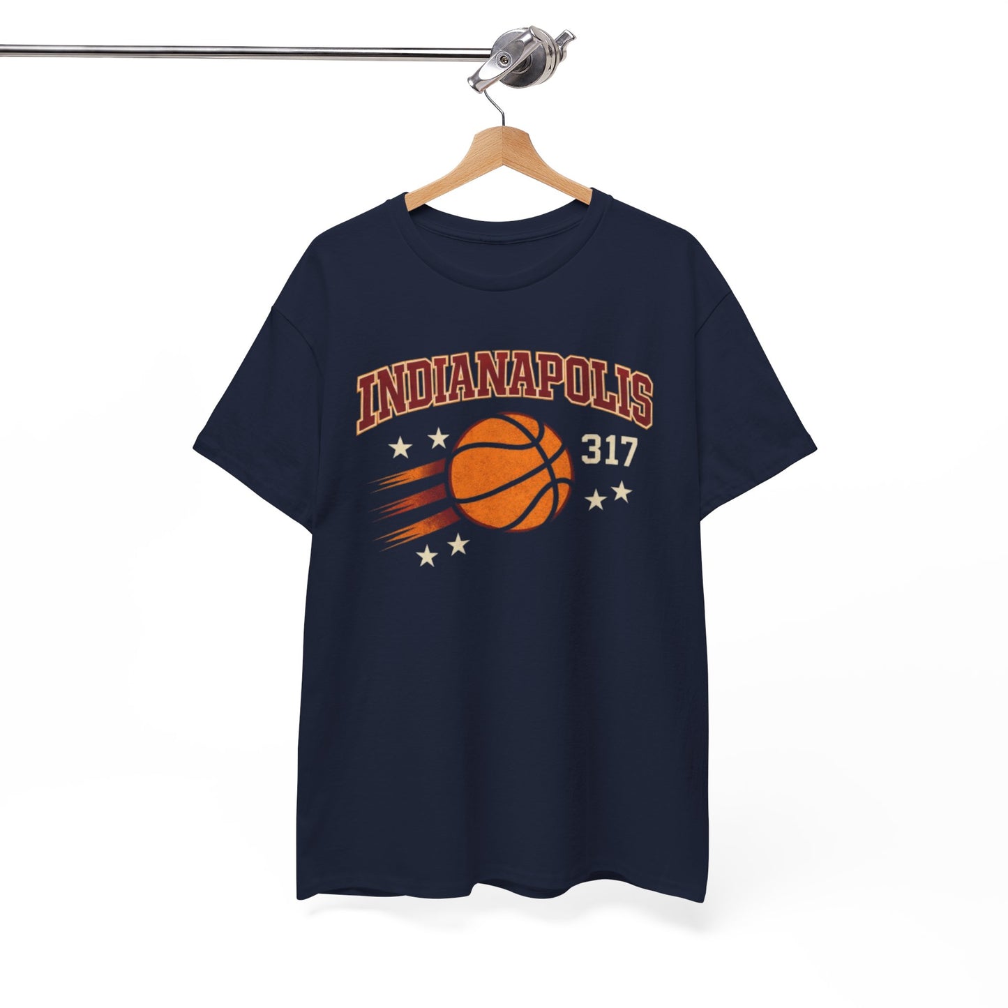 Indianapolis Basketball Tee 317 Retro Hoop Graphic Shirt Indiana T Shirt Vintage Sports – casual fan outfit, casual fan outfit, image 1.0
