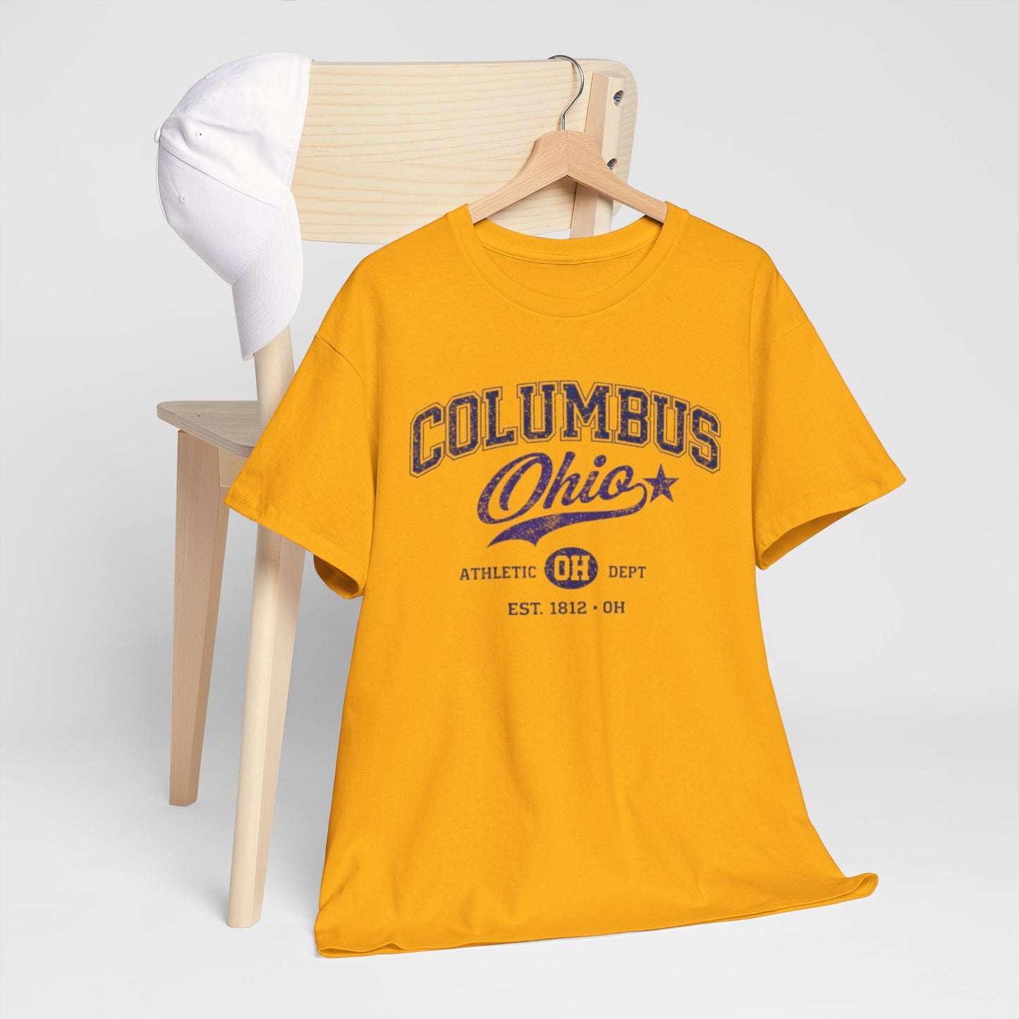 Goldenrod Columbus Ohio Athletic Tee – Vintage Collegiate Graphic T-Shirt