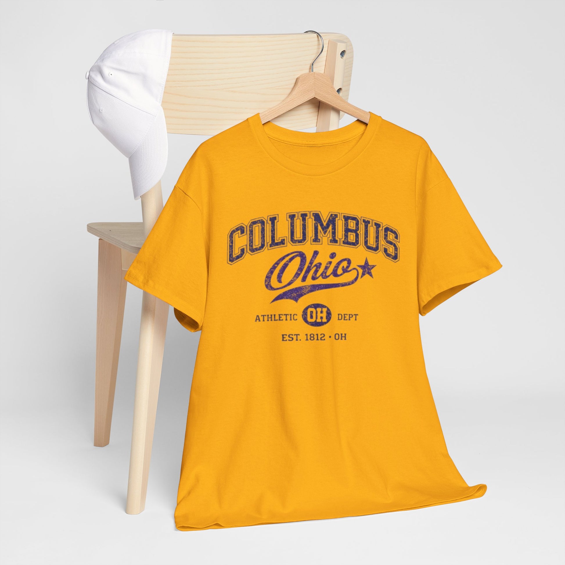 Goldenrod Columbus Ohio Athletic Tee – Vintage Collegiate Graphic T-Shirt