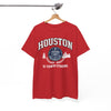 White Smoke Houston H-Town Strong Tee — Texas 1837 City Skyline Shirt