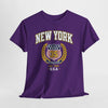 Dark Slate Blue New York Athletics Crest T-Shirt — Vintage USA College Tee