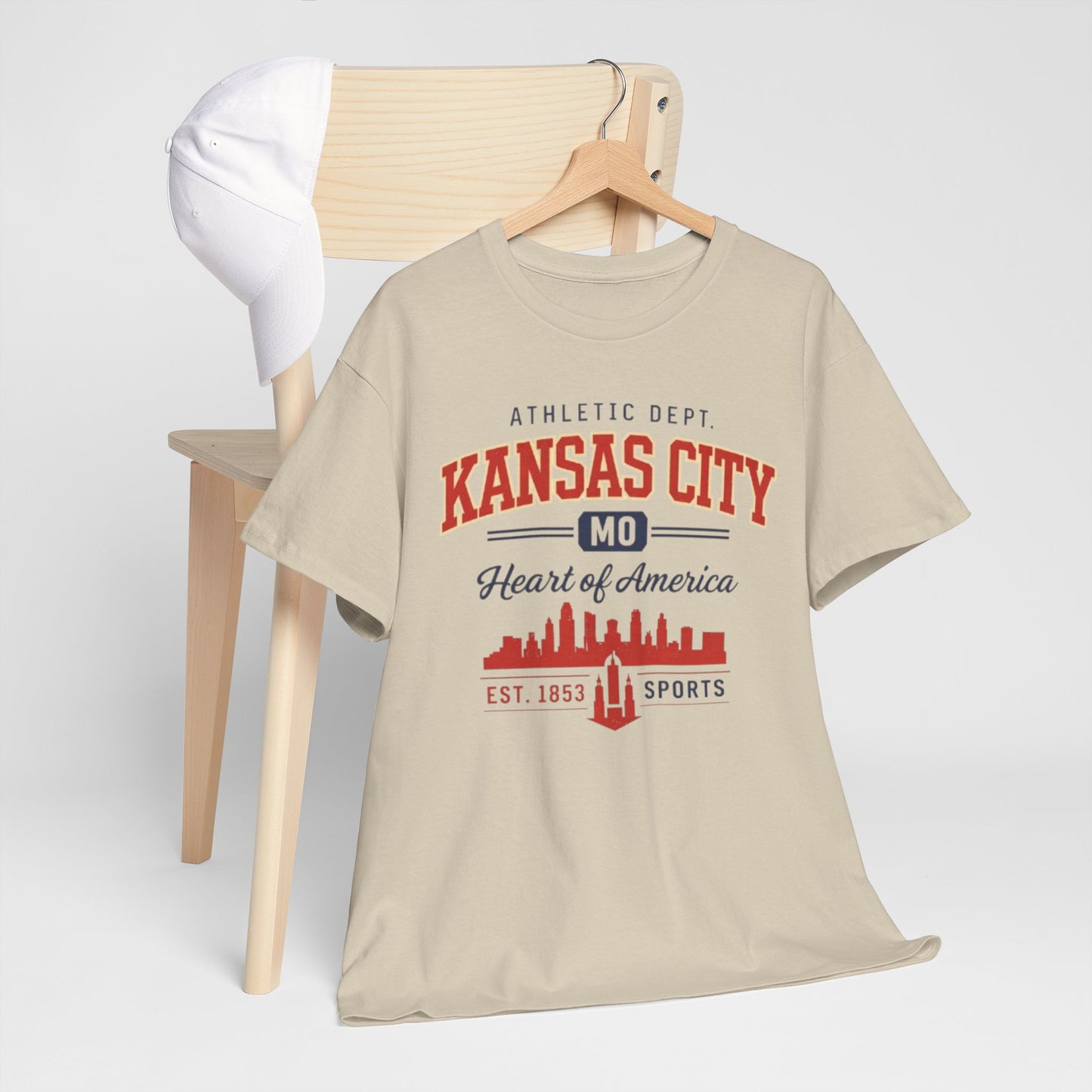 Gray Kansas City MO Skyline T-Shirt — Heart of America Athletic Tee