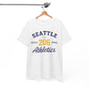 White Smoke Seattle 206 Athletics T-Shirt Pacific NW state shirt athletics tee