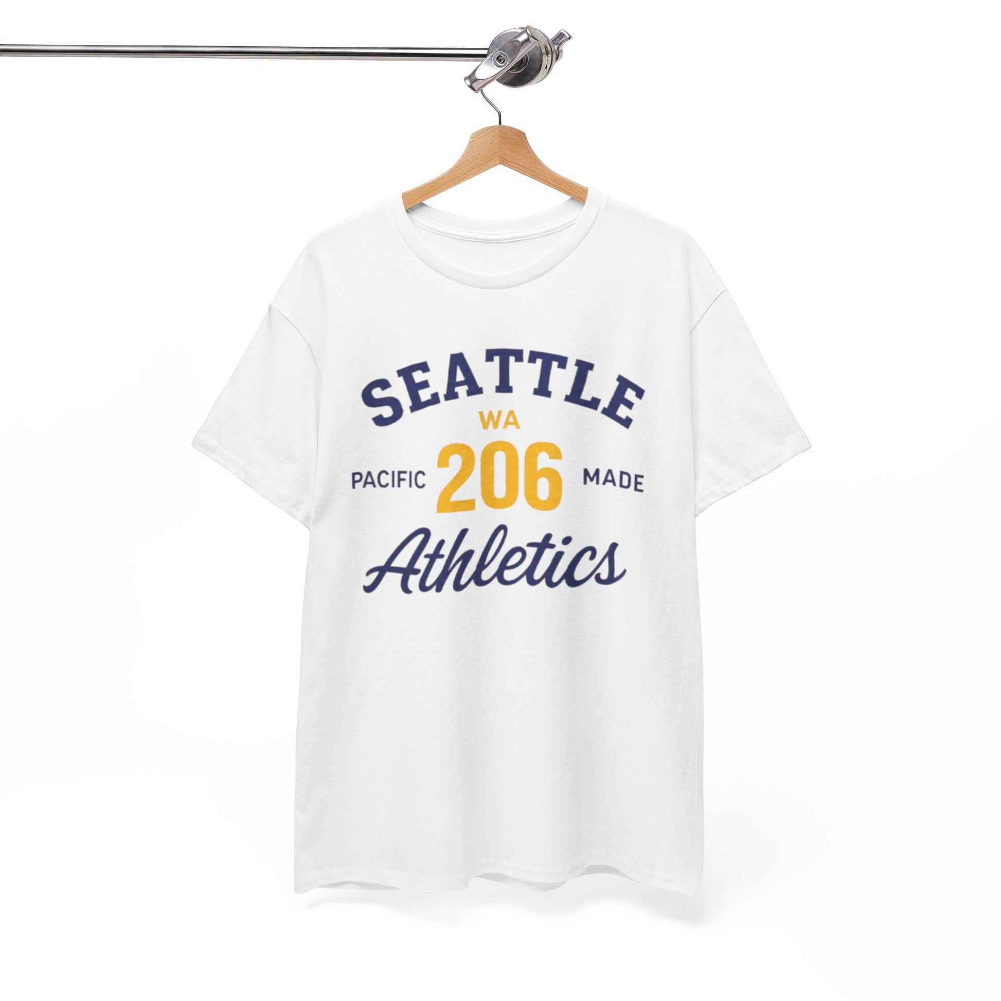 White Smoke Seattle 206 Athletics T-Shirt Pacific NW state shirt athletics tee
