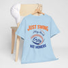 Lavender New York Baseball T-Shirt — "Just Swing, Play Hard, Enjoy, Hit Homers" Graphic Tee