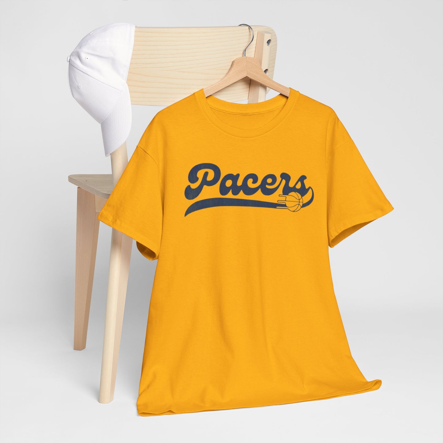 Indiana Pacers  Script T‑Shirt — Retro Basketball Tee with Ball Accent – football shirt, sportswear style, image 1.0