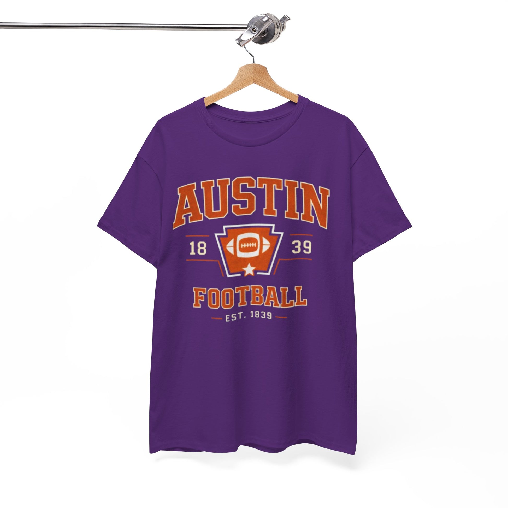 White Smoke Austin Football Graphic Tee – Vintage Collegiate Football Shirt