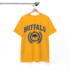 White Smoke Buffalo Crest Tee – Vintage Buffalo Logo T-Shirt