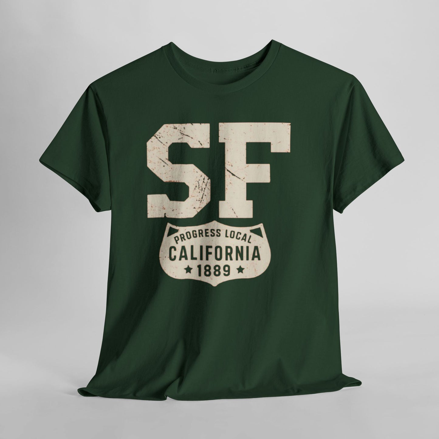 Dark Slate Gray San Francisco SF Vintage City T-Shirt – California Local Heritage Streetwear